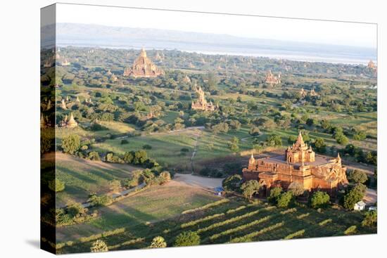 Early Morning Sunshine over the Terracotta Temples of Bagan, Myanmar (Burma)-Annie Owen-Premier Image Canvas