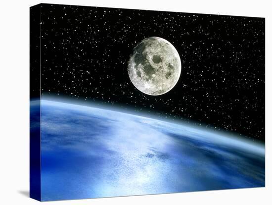 Earth And Moon-Julian Baum-Premier Image Canvas