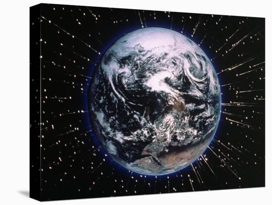 Earth Bombarded by Stars-Chris Rogers-Premier Image Canvas