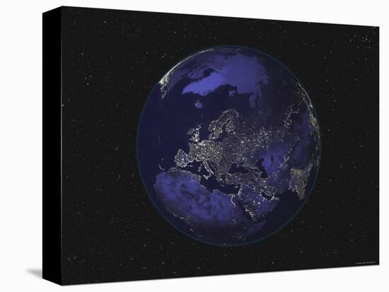 Earth Centered on Europe-Stocktrek Images-Premier Image Canvas