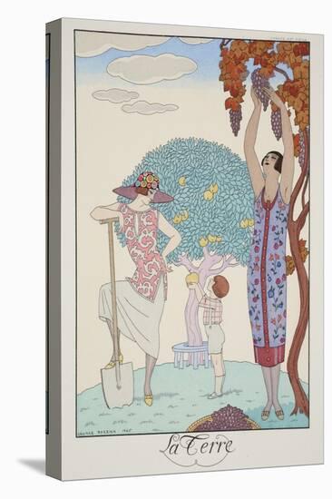 Earth, from 'Falbalas and Fanfreluches, Almanach des Modes Présentes, Passées et Futures', 1925-Georges Barbier-Premier Image Canvas