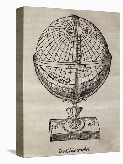 Earth Globe, 16th Century Artwork-Middle Temple Library-Premier Image Canvas