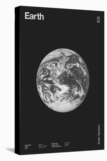 Earth : Minimal Planets Datas, 2023 (Digital)-Florent Bodart-Premier Image Canvas