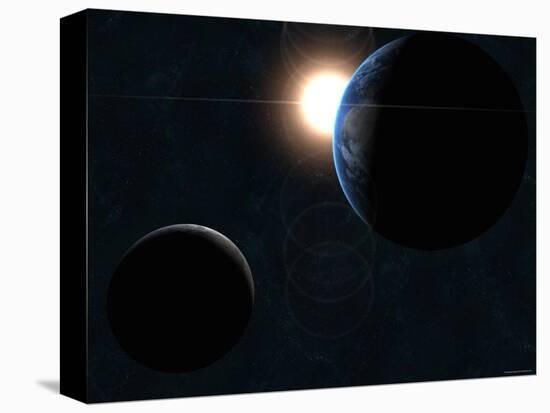 Earth, Moon and the Sun-Stocktrek Images-Premier Image Canvas