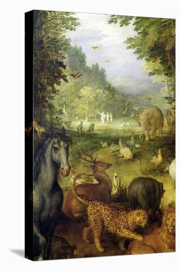 Earth, or the Earthly Paradise, Detail of Animals, 1607-08-Jan Brueghel the Elder-Premier Image Canvas