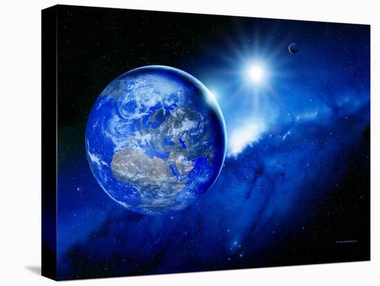 Earth, Sun And Moon-Detlev Van Ravenswaay-Premier Image Canvas