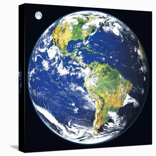 Earth View from Space-null-Stretched Canvas