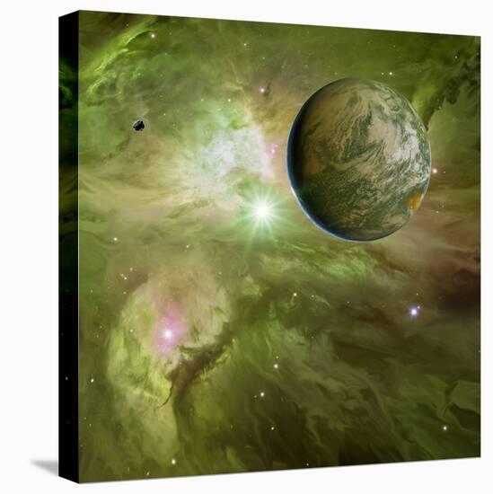 Earthlike Planet In Orion Nebula, Artwork-Detlev Van Ravenswaay-Premier Image Canvas