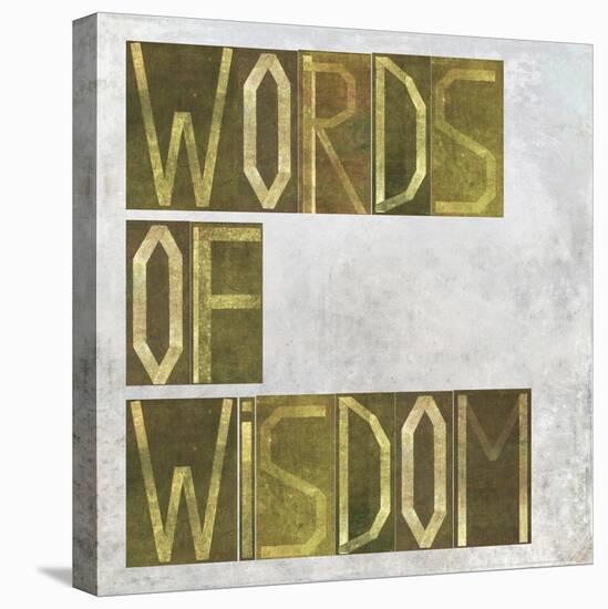 Earthy Background Image And Design Element Depicting The Words "Words Of Wisdom"-nagib-Stretched Canvas