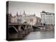 East Bank of Vltava River with Dancing House and Jiraskuv Bridge, Prague, Czech Republic-Nick Servian-Premier Image Canvas