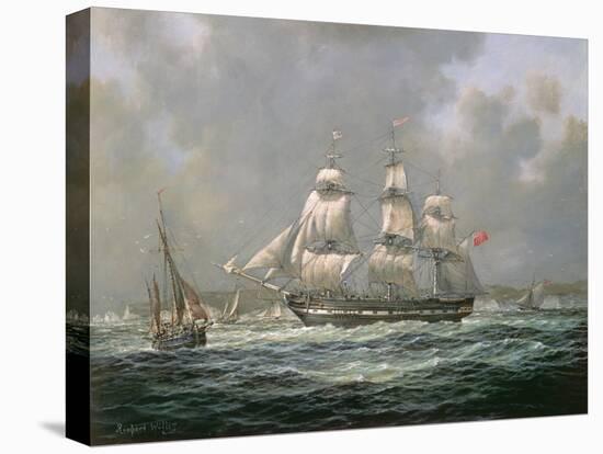 East Indiaman H.C.S. "Thomas Coutts" Off the Needles, Isle of Wight-Richard Willis-Premier Image Canvas