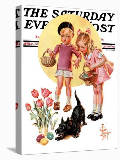 "Easter Egg Hunt," Saturday Evening Post Cover, April 15, 1933-Joseph Christian Leyendecker-Premier Image Canvas