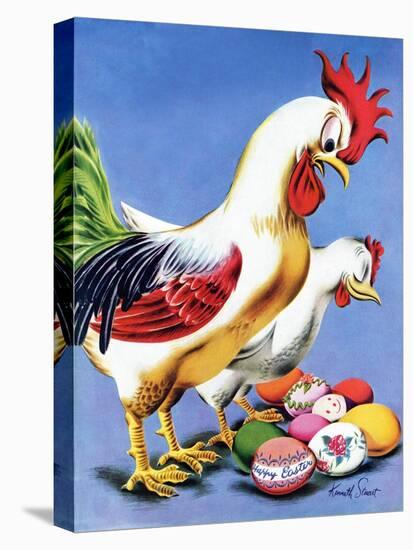 "Easter Eggs and Chickens," April 24, 1943-Ken Stuart-Premier Image Canvas