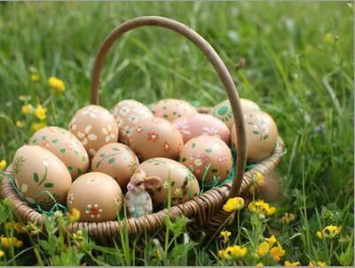 Easter Eggs in a Basket, Haute-Savoie, France, Europe' Photographic Print |  Art.com
