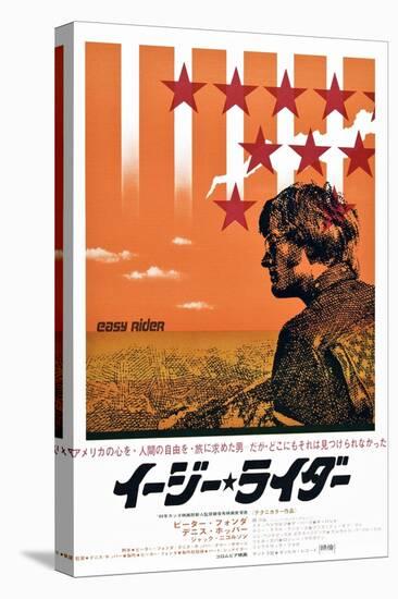 Easy Rider, Peter Fonda on Japanese Poster Art, 1969-null-Stretched Canvas