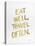 Eat Well Travel Often - Gold Ink-Cat Coquillette-Premier Image Canvas