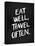 Eat Well Travel Often - White Ink-Cat Coquillette-Premier Image Canvas