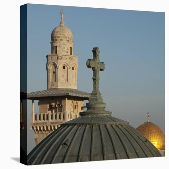 Ecce Homo Dome, Minaret and Dome of the Rock, Jerusalem, Israel, Middle East-Eitan Simanor-Premier Image Canvas