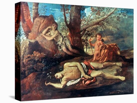 Echo And Narcissus-Nicolas Poussin-Premier Image Canvas