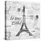 Eco Vintage Paris-Carole Stevens-Stretched Canvas