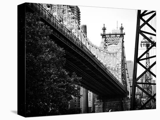 Ed Koch Queensboro Bridge (Queensbridge) View, Manhattan, New York, Black and White Photography-Philippe Hugonnard-Premier Image Canvas