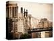 Ed Koch Queensboro Bridge, Roosevelt Island Tram Station, Manhattan, New York, Vintage-Philippe Hugonnard-Premier Image Canvas