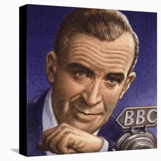Ed Murrow Broadcasting from Blitz-Hit London-Pat Nicolle-Premier Image Canvas