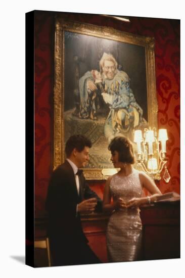 Eddie Fisher and Elizabeth Taylor in the Louis Sherry Bar, Metropolitan Opera, New York, NY, 1959-Yale Joel-Premier Image Canvas