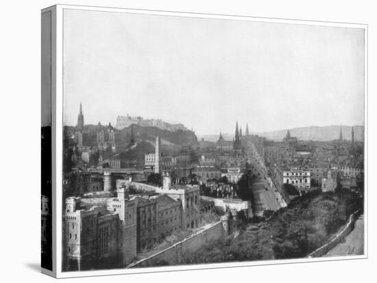 Edinburgh and Scott's Monument, Late 19th Century-John L Stoddard-Premier Image Canvas
