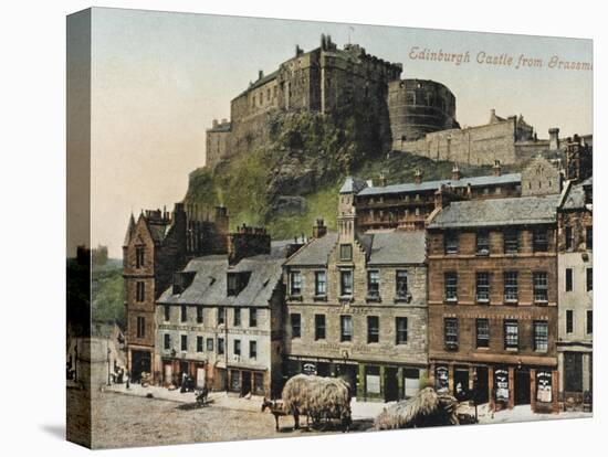 Edinburgh Castle from the Grassmarket-null-Premier Image Canvas