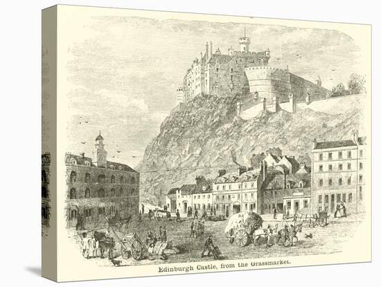 Edinburgh Castle, from the Grassmarket-null-Premier Image Canvas