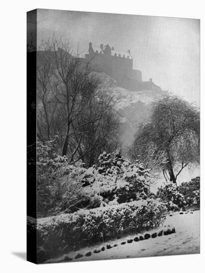 Edinburgh Castle in the Snow, from Princes Street Gardens, Scotland, 1924-1926-W Reid-Premier Image Canvas