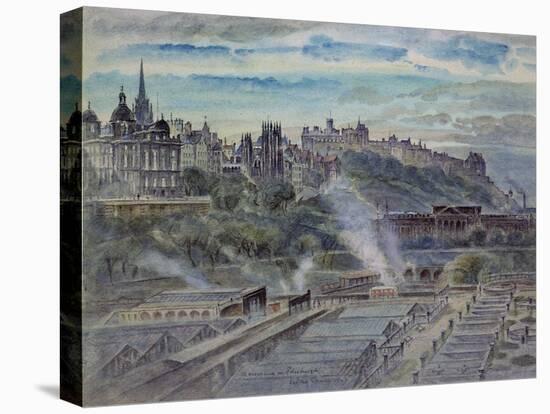 Edinburgh from Near St. Anthony's Chapel on the Northwest Shoulder of Arthur's Seat-John Gendall-Premier Image Canvas