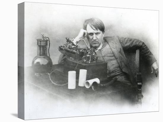 Edison, Phonograph-null-Premier Image Canvas