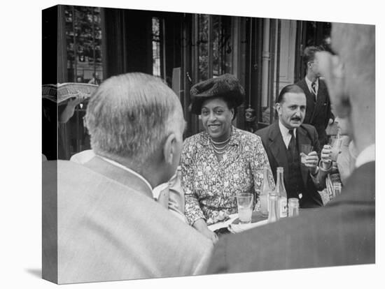 Edith S. Sampson and Cyrille Makinsky at Fouquet's Restaurant-null-Premier Image Canvas