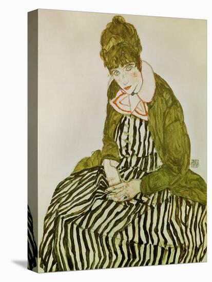 Edith Schiele, the Artist's Wife, Seated, 1915-Egon Schiele-Premier Image Canvas