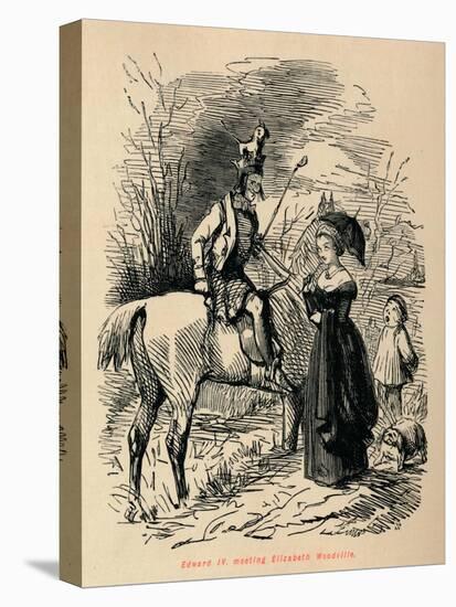 'Edward IV, meeting Elizabeth Woodville',-John Leech-Premier Image Canvas