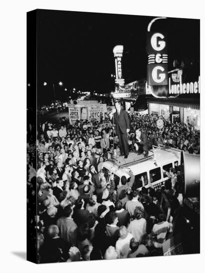 Edward Kennedy During Campaign for Election in Senate Primary-Carl Mydans-Premier Image Canvas