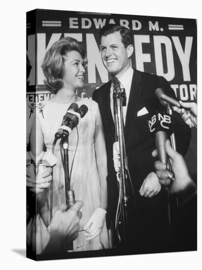 Edward M. Kennedy and Wife During Campaign for Election in Senate Primary-Carl Mydans-Premier Image Canvas