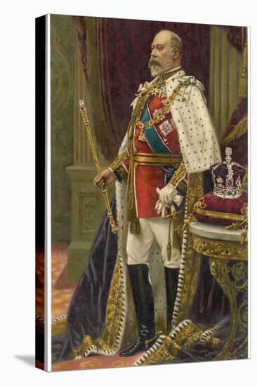 Edward VII British Royalty in His Coronation Robes-null-Premier Image Canvas