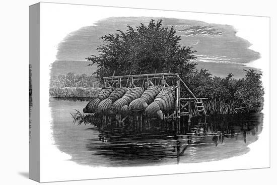 Eel Bucks on the Thames, 19th Century-null-Premier Image Canvas