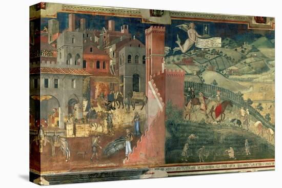 Effects of Good Government, c.1338-Ambrogio Lorenzetti-Premier Image Canvas