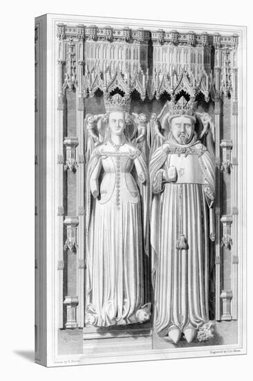 Effigy of Henry IV and His Queen Joan of Navarre in Canterbury Cathedral, 1826-John Le Keux-Premier Image Canvas