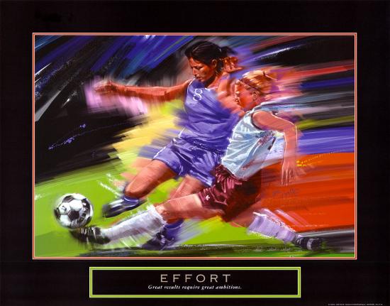 Effort: Soccer-Bill Hall-Stretched Canvas