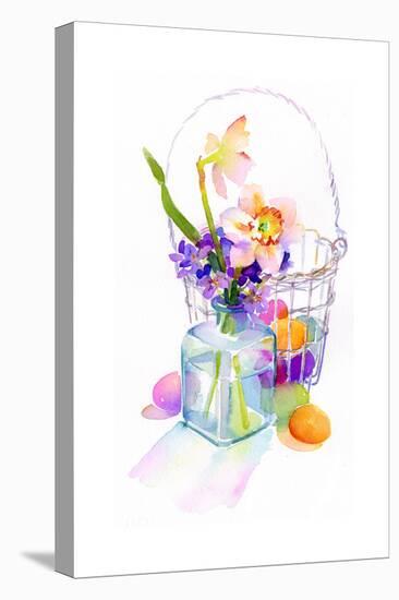 Egg Basket with Flowers, 2014-John Keeling-Premier Image Canvas