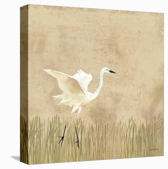 Egret Alighting I Neutral-Kathrine Lovell-Stretched Canvas