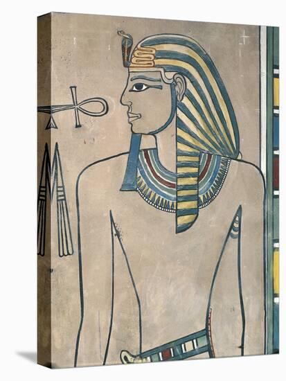 Egypt, Ancient Thebes, Valley of the Kings, Mural of Pharaoh Amenhotep III-null-Premier Image Canvas