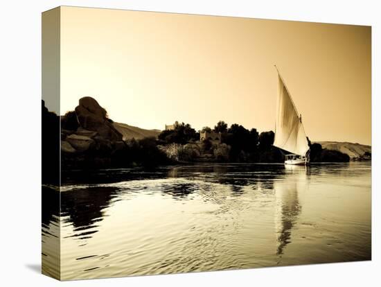 Egypt, Aswan, Felucca and Nile River-Michele Falzone-Premier Image Canvas