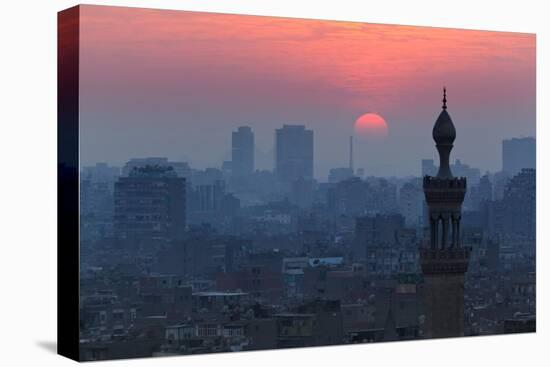 Egypt, Cairo, Al Azhar Park, Sultan Hasan Mosque, Back Light-Catharina Lux-Premier Image Canvas