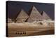 Egypt, Cairo, Pyramids of Gizeh by Night-Catharina Lux-Premier Image Canvas